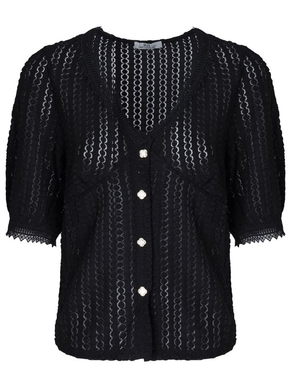 Influencer Influencer Тениска ' Pointelle'  черно