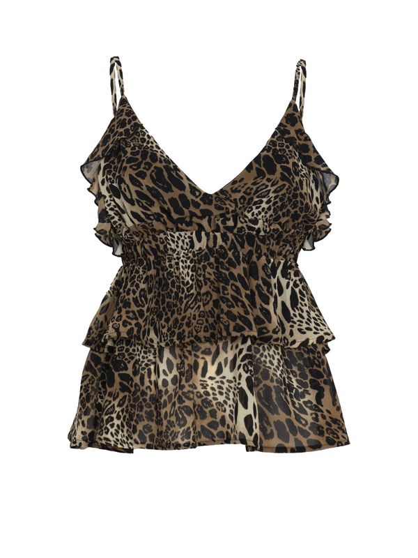 Influencer Influencer Топ  бежово / кафяво