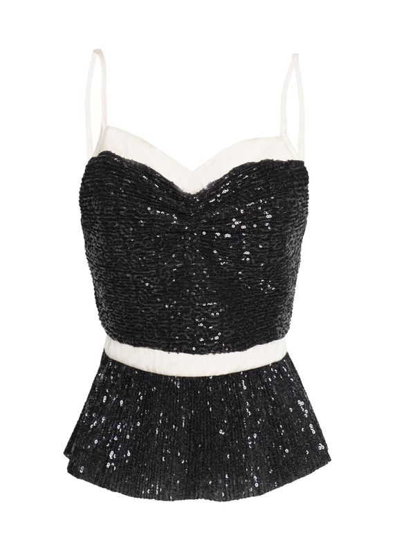 Influencer Influencer Топ  черно / бяло