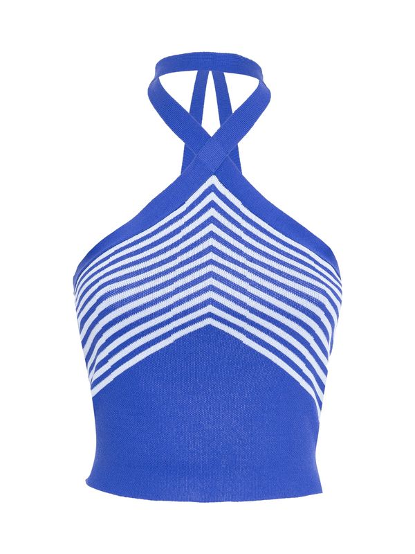 Influencer Influencer Топ  кралско синьо / бяло