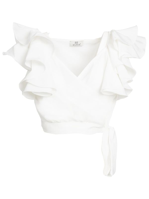 Influencer Influencer Топ 'Wrap-up'  бяло