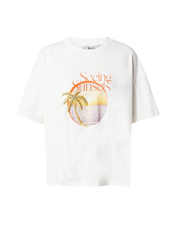 Ipekyol Ipekyol Тениска 'COMBING'  лилав / оранжево / бяло