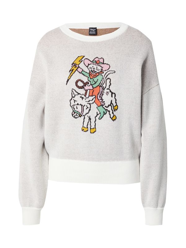 Iriedaily Iriedaily Пуловер 'Tilda'  мента / бледорозово / черно / мръсно бяло