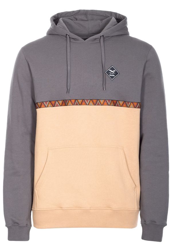 Iriedaily Iriedaily Суичър 'Monta Banda'  цвят "пясък" / антрацитно черно