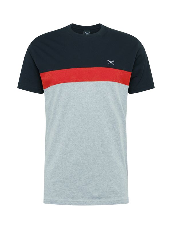 Iriedaily Iriedaily Тениска 'Court'  светлосиво / пъпеш / черно / бяло