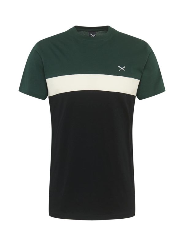 Iriedaily Iriedaily Тениска 'Court'  зелено / черно / бяло