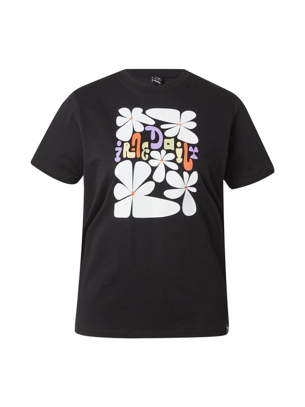 Iriedaily Iriedaily Тениска 'De La Fleur'  лавандула / оранжево / черно / бяло