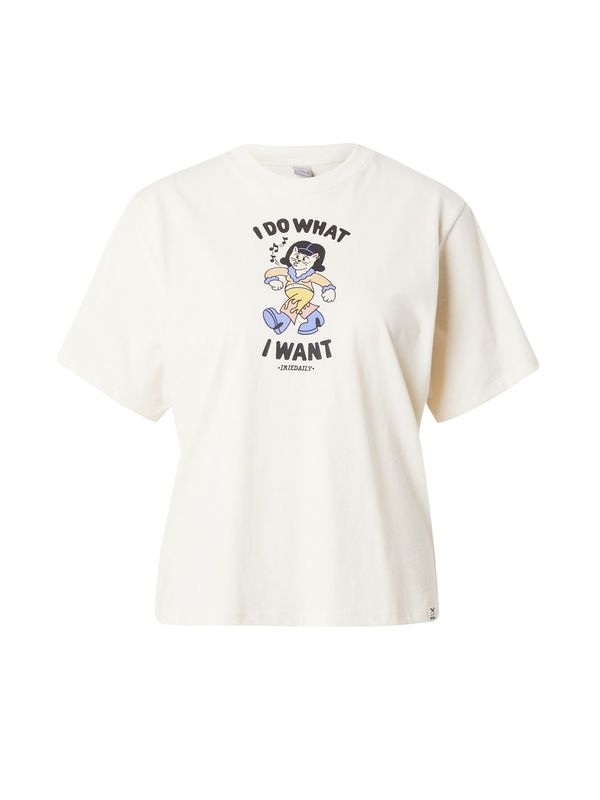 Iriedaily Iriedaily Тениска 'Do What'  жълто / светлолилаво / черно / естествено бяло