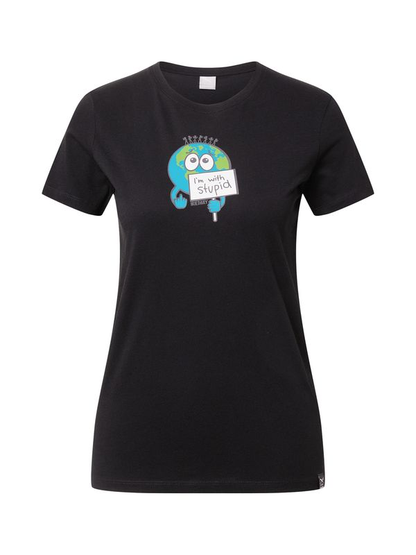 Iriedaily Iriedaily Тениска 'Im With Stupid'  тюркоазен / черно / бяло