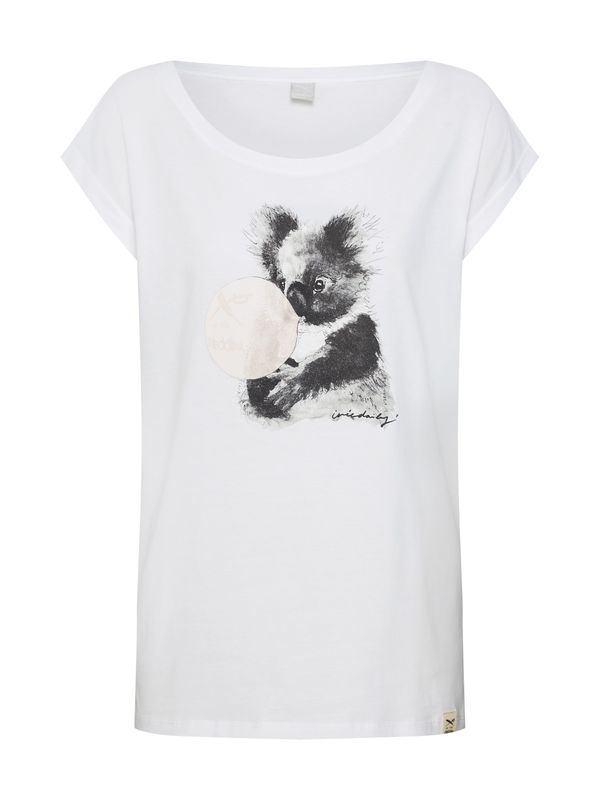 Iriedaily Iriedaily Тениска 'Koala Bubble'  тъмносиво / бяло