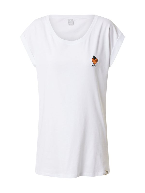 Iriedaily Iriedaily Тениска 'Veggie'  оранжево / бяло