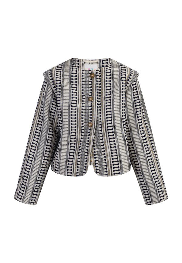 IZIA IZIA Блейзър  нейви синьо / злато / бял памук