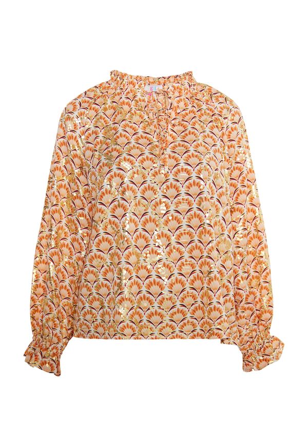 IZIA IZIA Блуза  кафяво / жълто / злато / оранжево / мръсно бяло