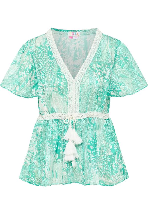 IZIA IZIA Блуза  зелено / бяло