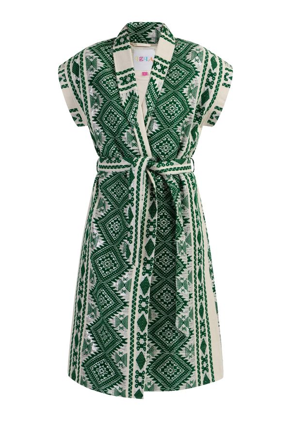 IZIA IZIA Елек  тъмнозелено / сребърно / бял памук