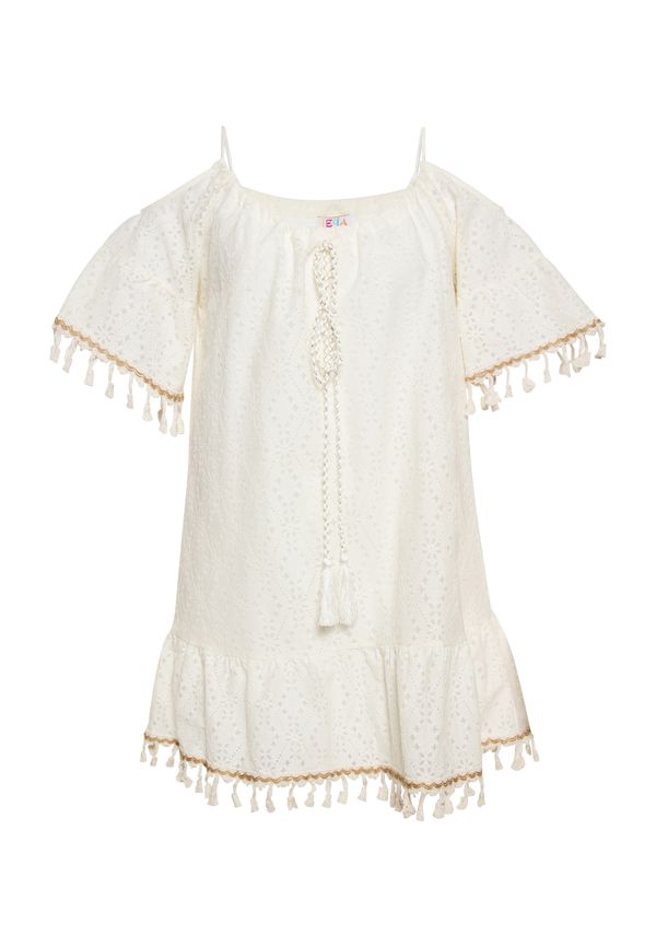 IZIA IZIA Лятна рокля  бежово / бяло