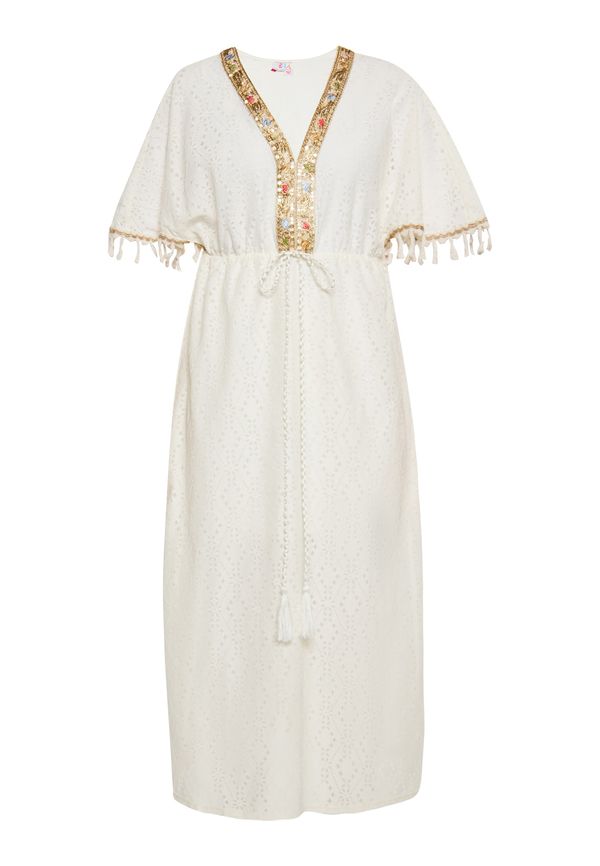 IZIA IZIA Лятна рокля  синьо / злато / бяло