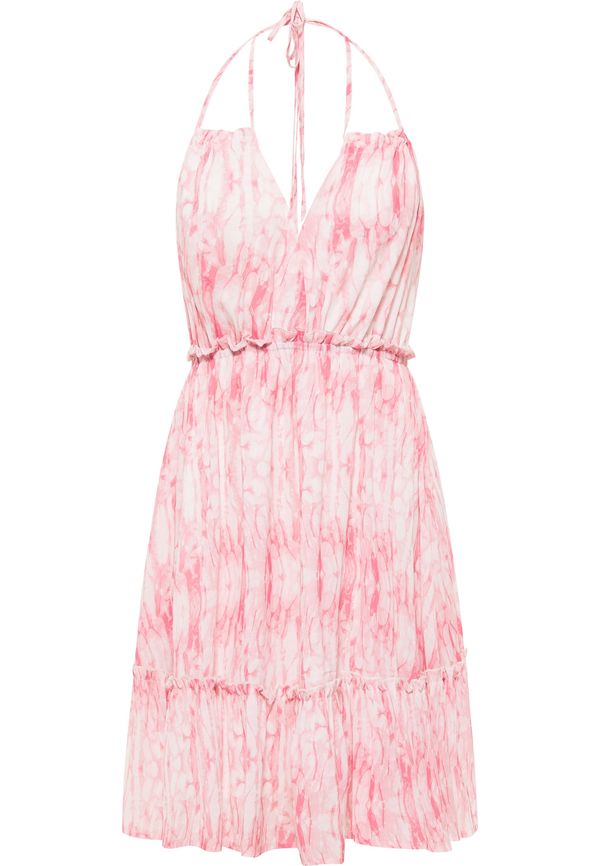 IZIA IZIA Лятна рокля  светлорозово / бяло