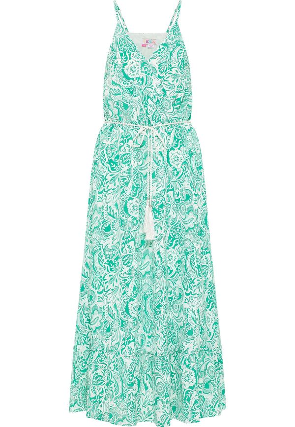 IZIA IZIA Лятна рокля  зелено / бяло