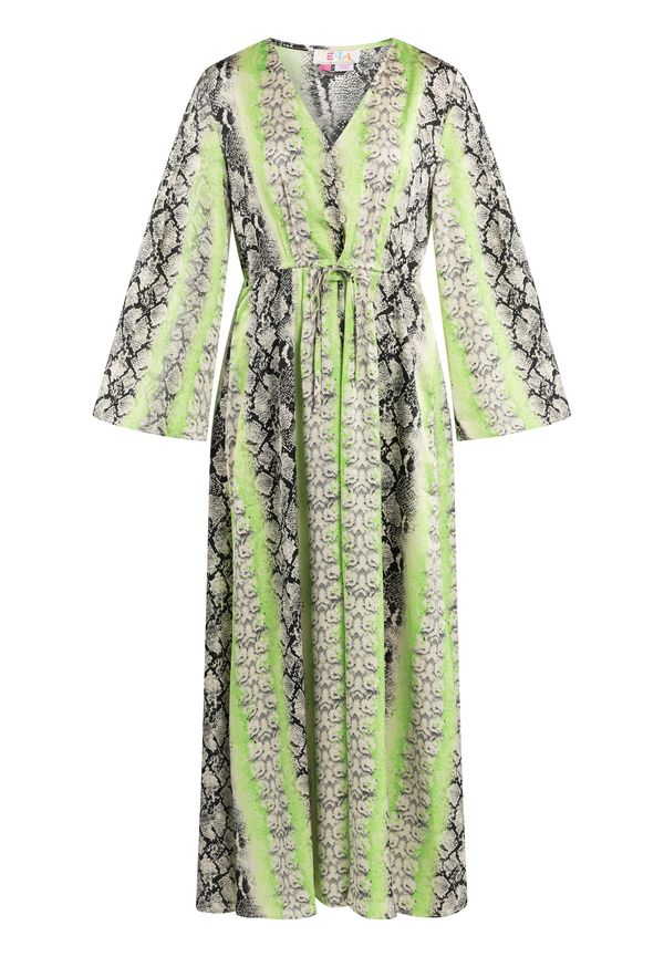 IZIA IZIA Плажна рокля  сиво / светлозелено / черно