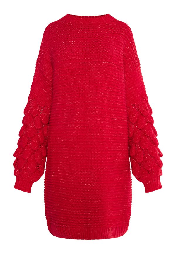 IZIA IZIA Плетена рокля  алено