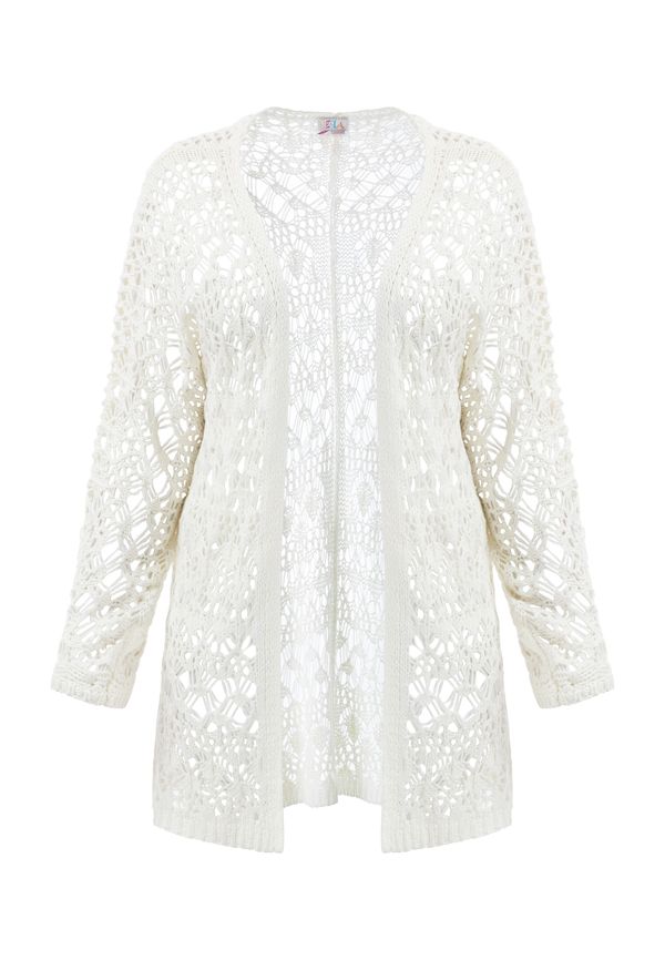 IZIA IZIA Плетена жилетка  бял памук