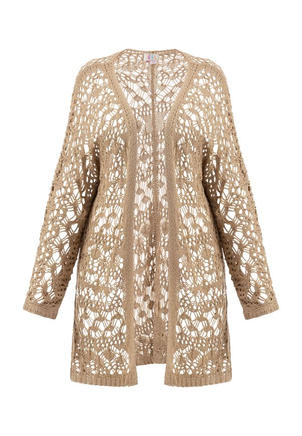 IZIA IZIA Плетена жилетка  цвят "пясък"