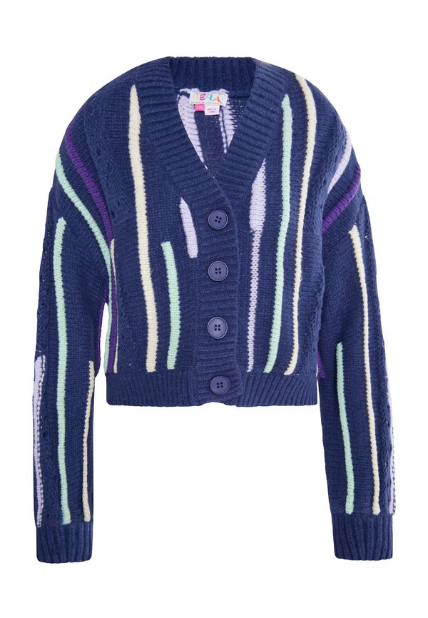 IZIA IZIA Плетена жилетка 'Eyota'  синя тинтява / пастелно синьо / пастелно жълто / мента