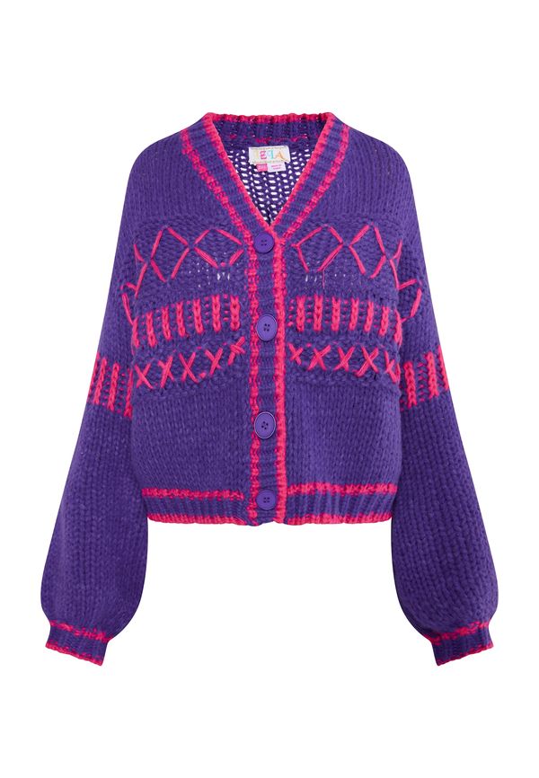 IZIA IZIA Плетена жилетка 'Eyota'  тъмнолилаво / магента