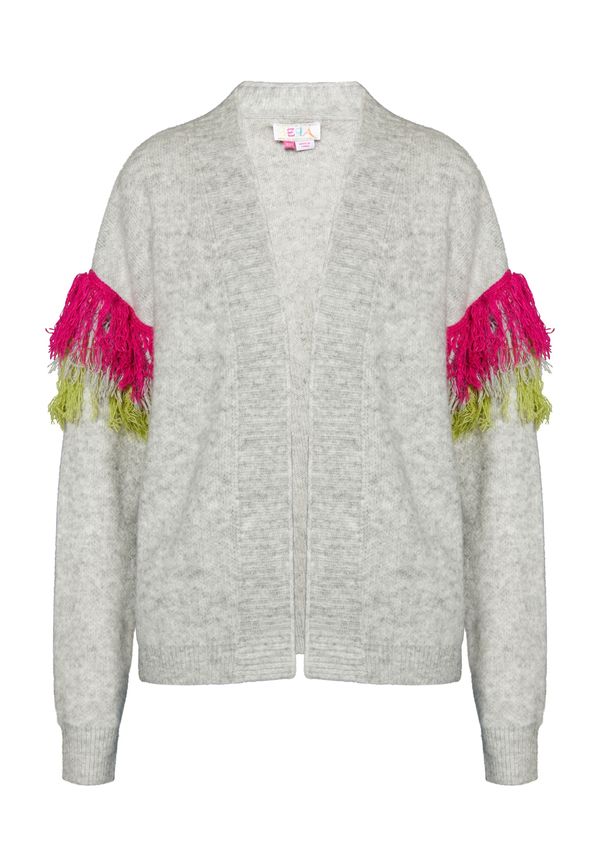 IZIA IZIA Плетена жилетка 'Hoona'  лимоненожълто / сив меланж / розово