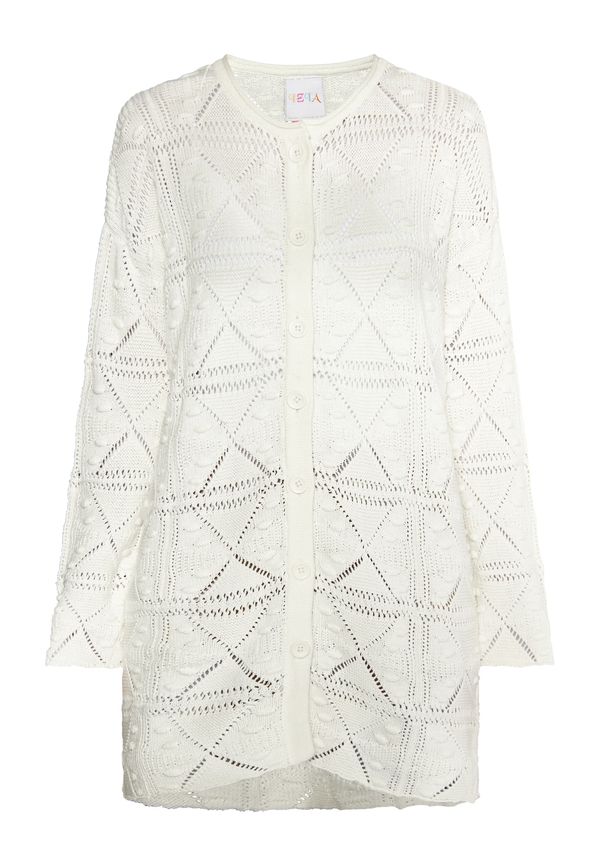 IZIA IZIA Плетена жилетка 'Lomasi'  бял памук