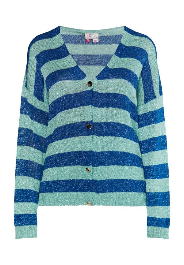 IZIA IZIA Плетена жилетка  синьо / тюркоазен