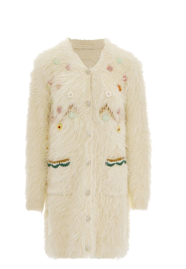 IZIA IZIA Плетена жилетка  жълто / мента / червено / бял памук