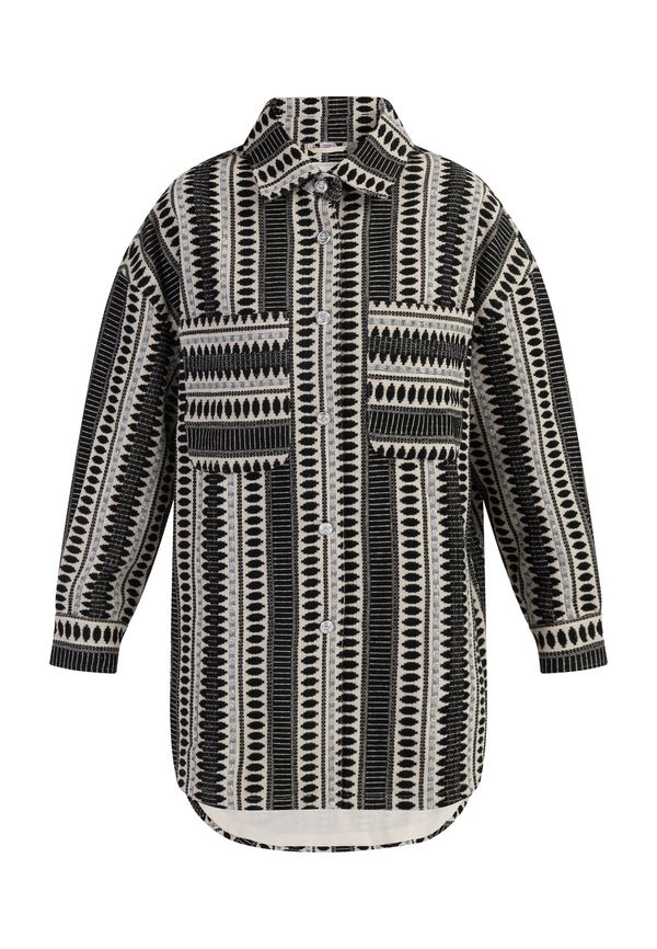 IZIA IZIA Преходно яке  черно / сребърно / бял памук