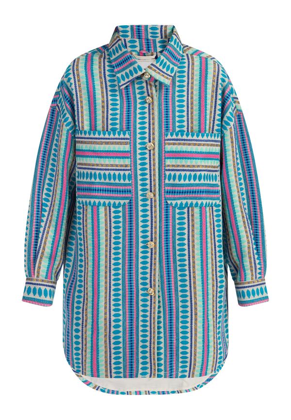 IZIA IZIA Преходно яке  лазурно синьо / пъстро