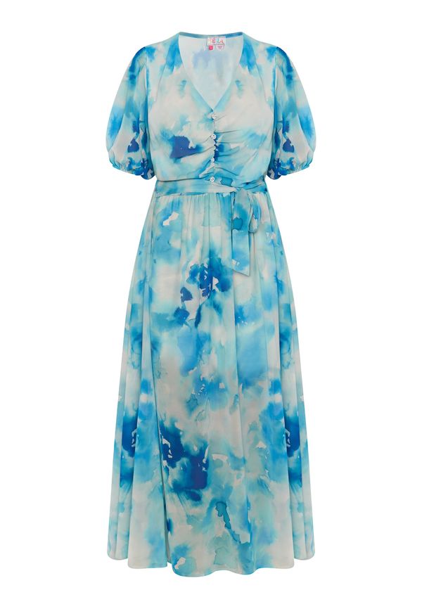 IZIA IZIA Рокля  кремаво / тюркоазен / лазурно синьо / небесносиньо