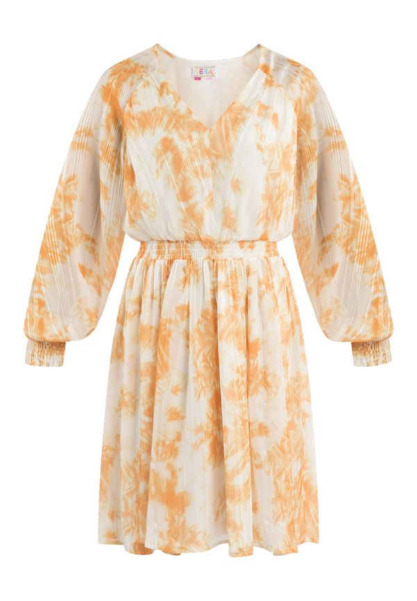 IZIA IZIA Рокля  светлооранжево / бяло
