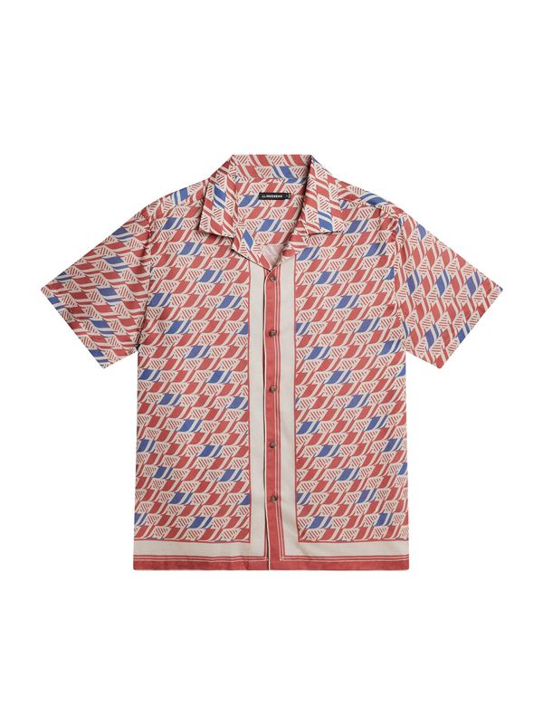 J.Lindeberg J.Lindeberg Риза 'Elio'  светлобежово / тъмносиньо / пастелно червено