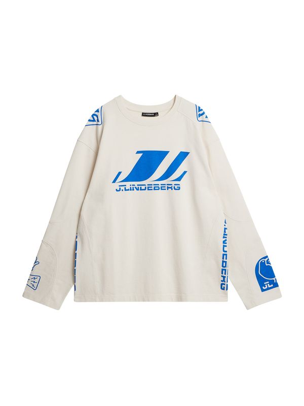 J.Lindeberg J.Lindeberg Тениска 'Derk'  кремаво / синьо