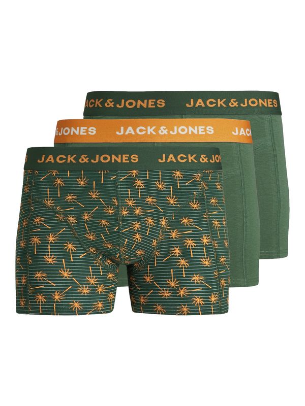 JACK & JONES JACK & JONES Боксерки 'CULA'  шафран / тъмнозелено / бяло