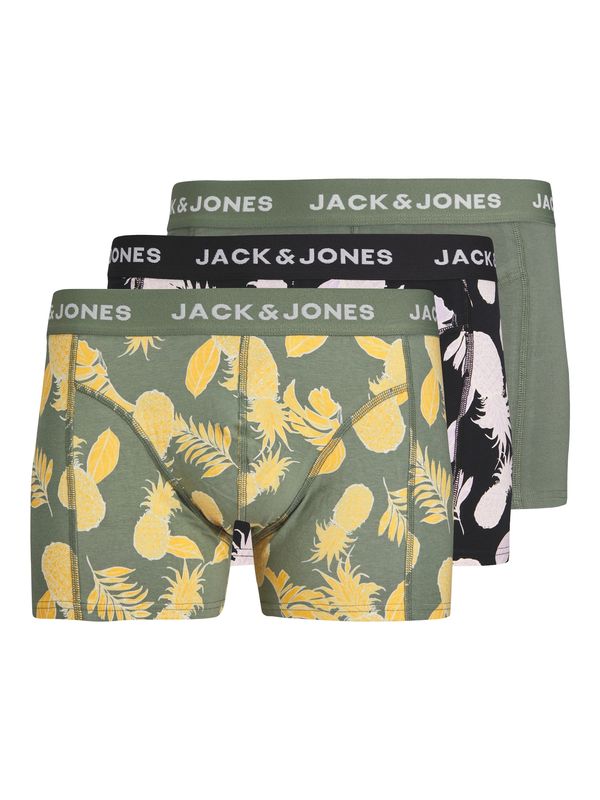 JACK & JONES JACK & JONES Боксерки 'DAN'  жълто / светлосиво / зелено / черно