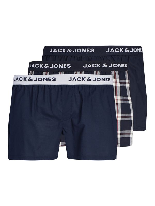 JACK & JONES JACK & JONES Боксерки 'Dylan'  нейви синьо / светлочервено / бяло