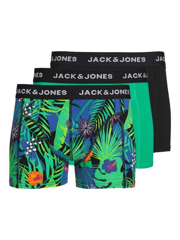 JACK & JONES JACK & JONES Боксерки 'FLOWER'  синьо / светлозелено / лилав / черно