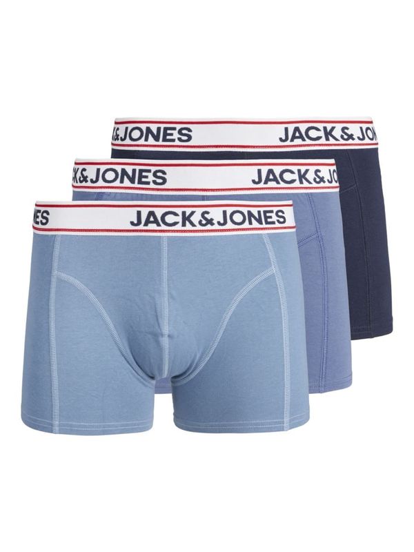 JACK & JONES JACK & JONES Боксерки 'Jake'  морскосиньо / светлосиньо / тъмночервено / бяло