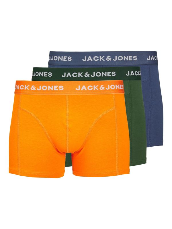 JACK & JONES JACK & JONES Боксерки 'Kex'  тъмносиньо / тъмнозелено / оранжево / бяло