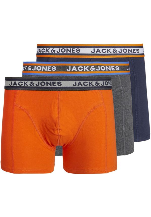 JACK & JONES JACK & JONES Боксерки 'MYLE'  нейви синьо / сиво / оранжево / бяло
