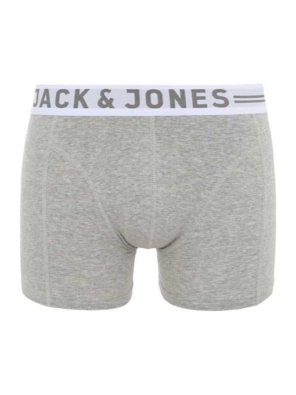 JACK & JONES JACK & JONES Боксерки 'Sense'  светлосиво / тъмносиво / сив меланж / бяло