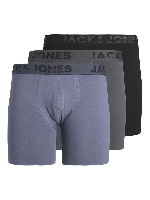 JACK & JONES JACK & JONES Боксерки 'Shade'  синьо меланж / сив меланж / черно