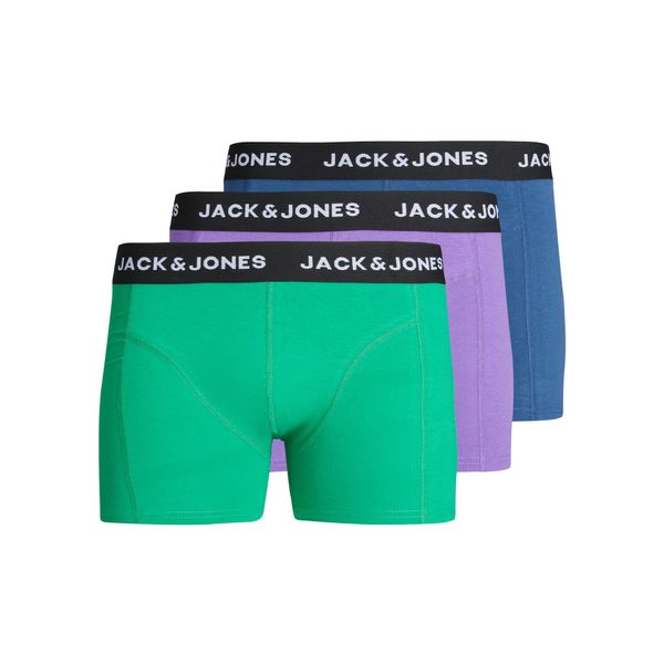 JACK & JONES JACK & JONES Боксерки 'SOLID'  тъмносиньо / нефритено зелено / светлолилаво