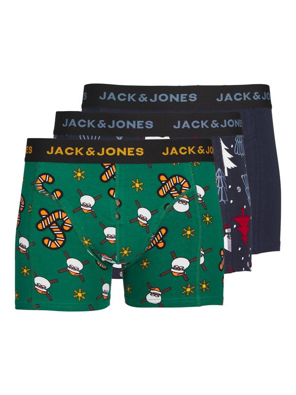JACK & JONES JACK & JONES Боксерки 'SWEET SANTA'  нейви синьо / тъмнозелено / оранжево / бяло